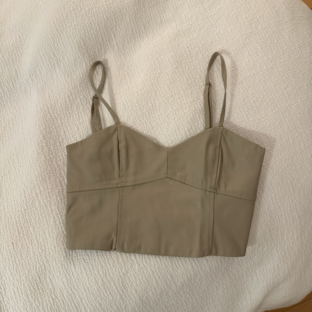 Zara corset leather top